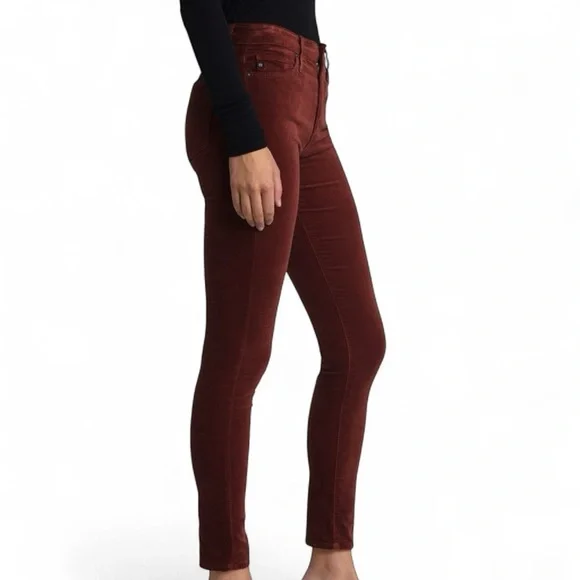 AG LOS ANGELES The Farrah High Rise Waist Skinny Velvet Jeans SZ 23 - Picture 4 of 5